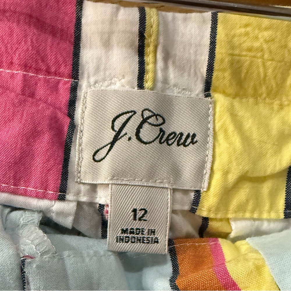 J.Crew Paper-Bag Short in Seersucker Ribbons, size 12 - Picture 4 of 8